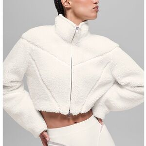 ALO Sherpa Cropped Slope Side Jacket XXS Ivory Brand New NWT 🤍